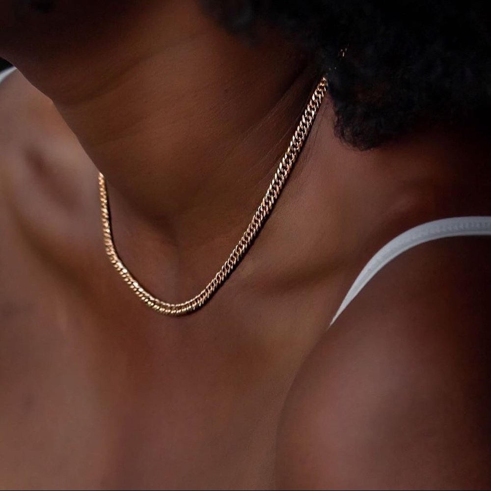 Mejuri Double Curb Chain Gold Necklace